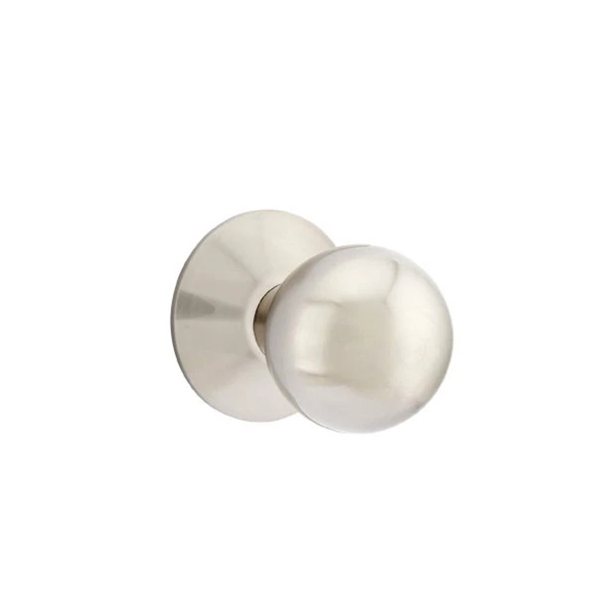 Emtek Orb Knob with Modern Rosette in Satin Nickel