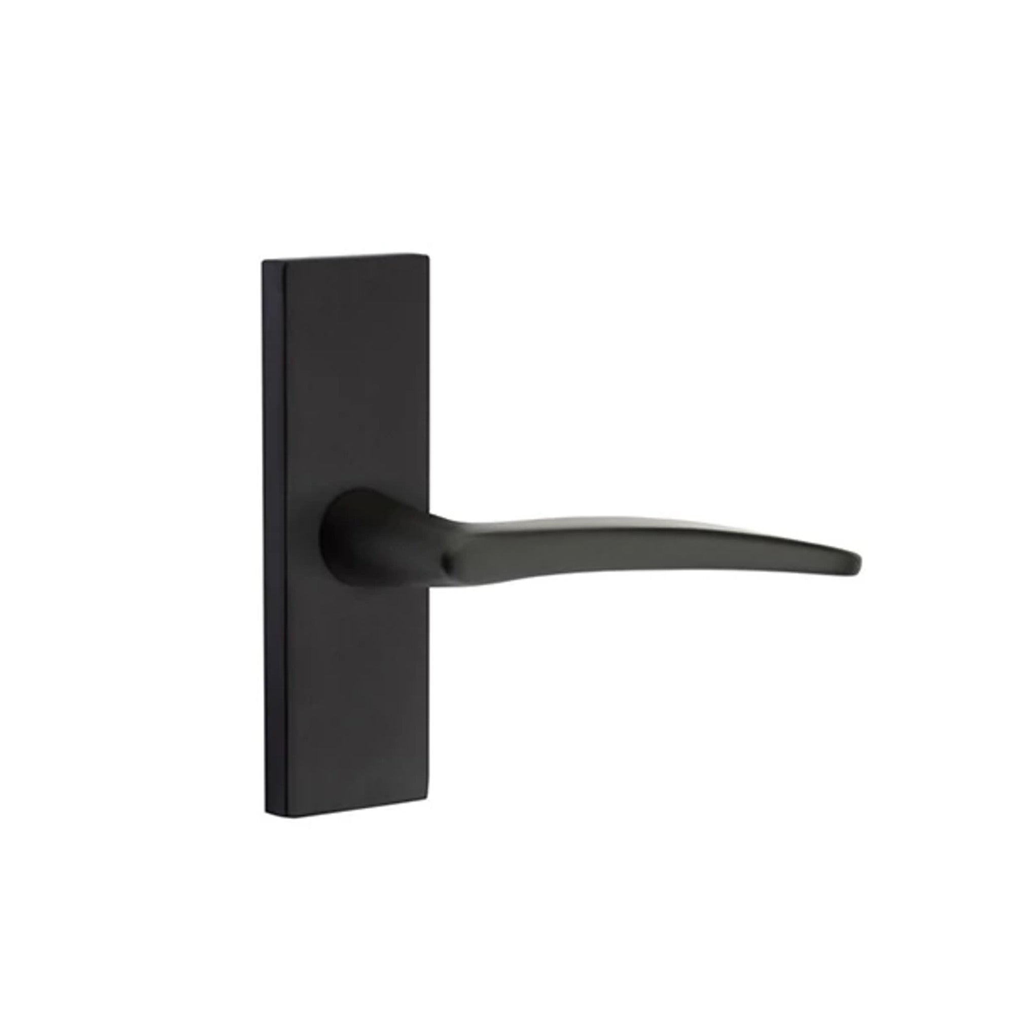 Emtek Poseidon Lever with Stretto 1-1/2" x 5" in Flat Black