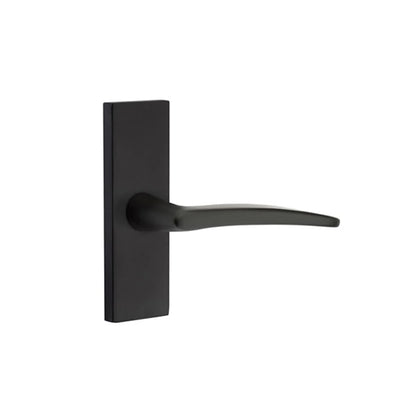 Emtek Poseidon Lever with Stretto 1-1/2" x 5" in Flat Black