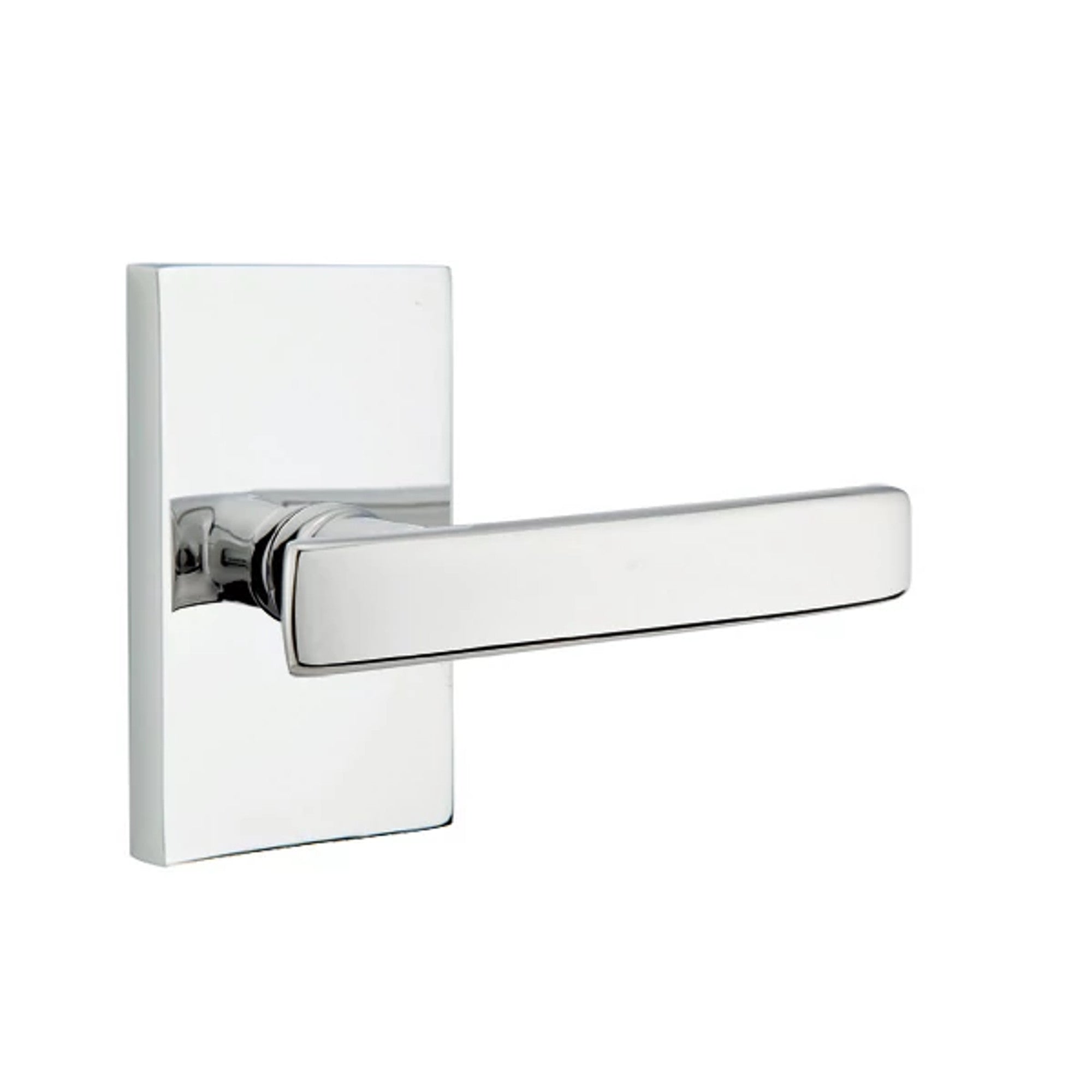 Emtek Geneva Lever with Modern Rectangular Rosette in Polished Chrome