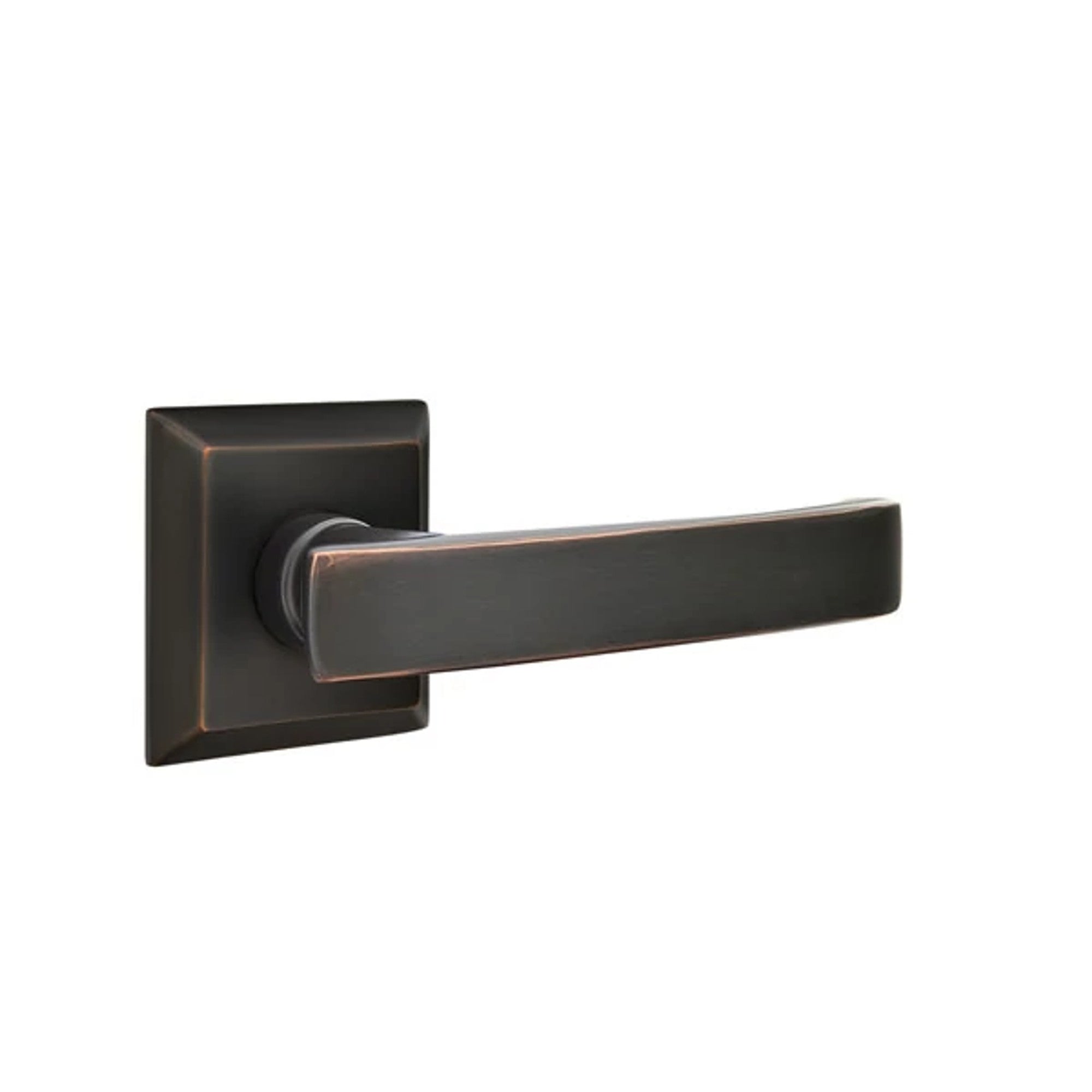 Emtek Geneva Lever with Quincy Rosette in Oil Rubbed Bronze