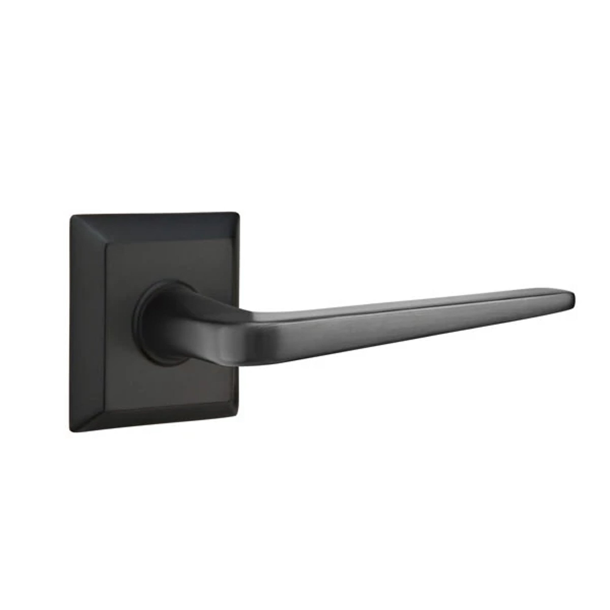 Emtek Athena Lever with Quincy Rosette in Flat Black