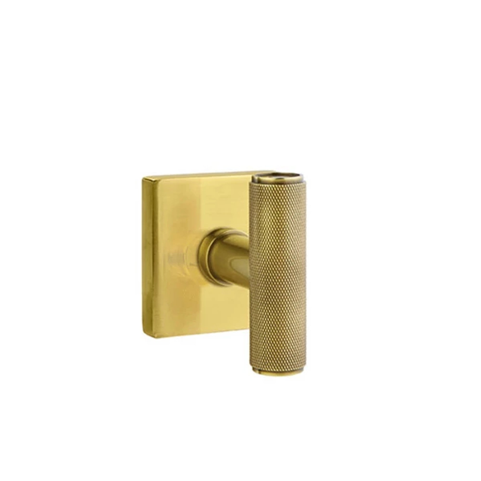 Emtek Ace Knurled Knob with Square Rosette in French Antique