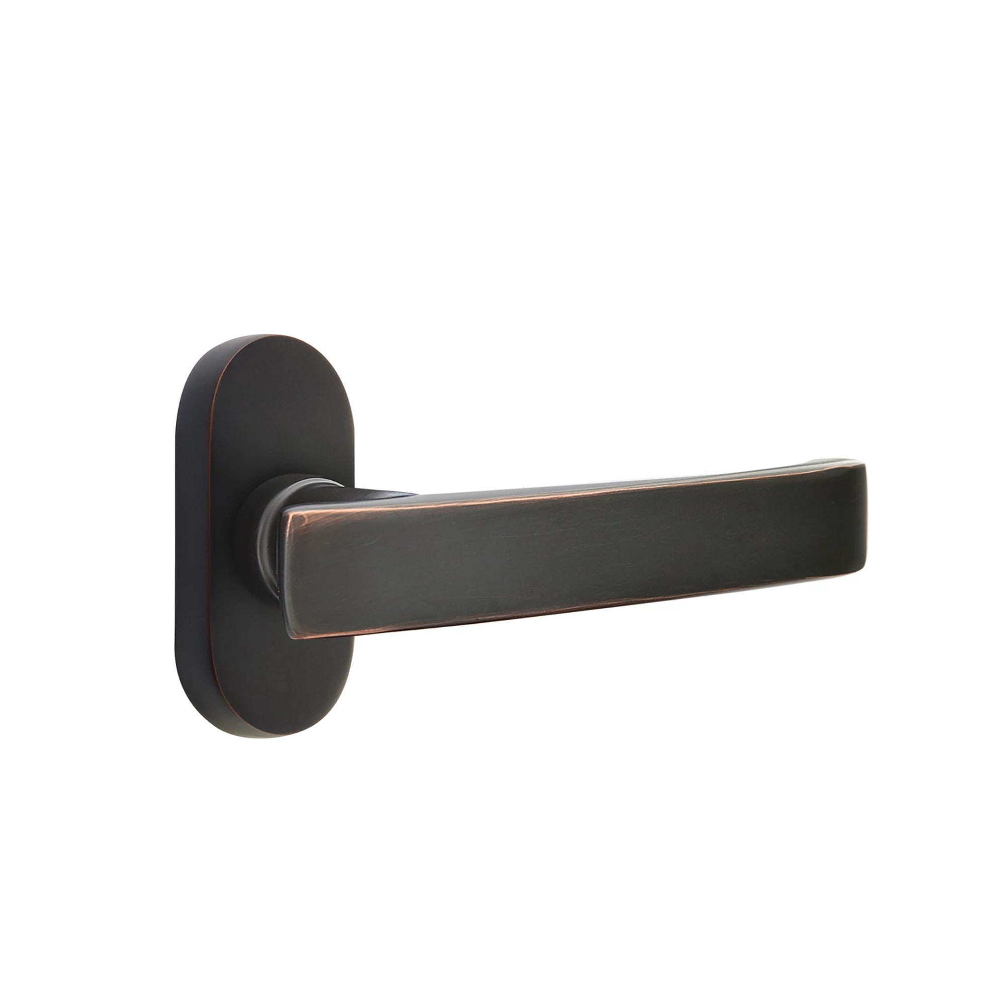 Emtek Geneva Lever with Oval Stretto 1-1/2" x 3" in Oil Rubbed Bronze