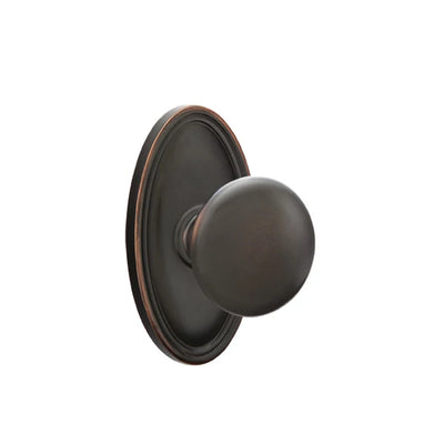 Emtek Providence Knob with Oval Rosette in Oil Rubbed Bronze