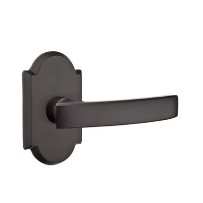 Emtek Yuma Lever with #1 Rosette in Flat Black Bronze