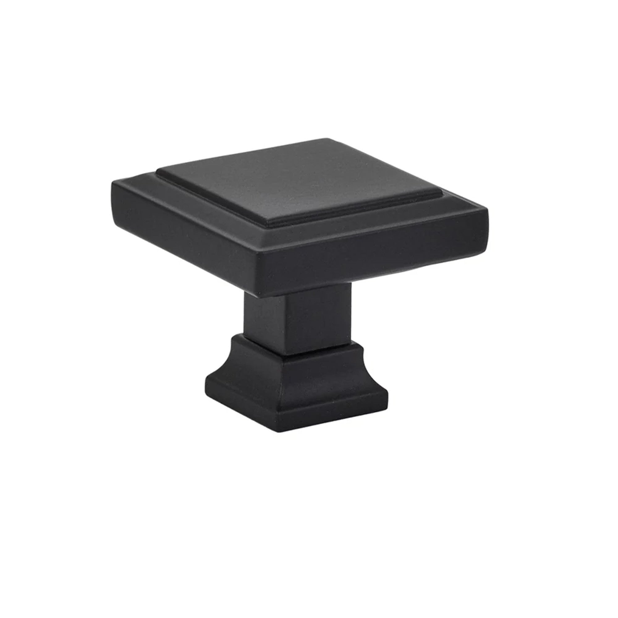 Emtek Geometric 1-5/8" Knob in Flat Black
