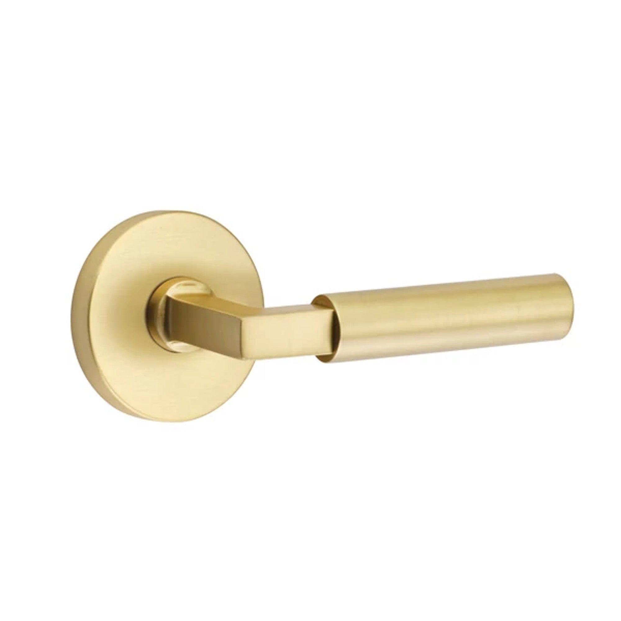 Emtek Hercules Lever with Disk Rosette in Satin Brass