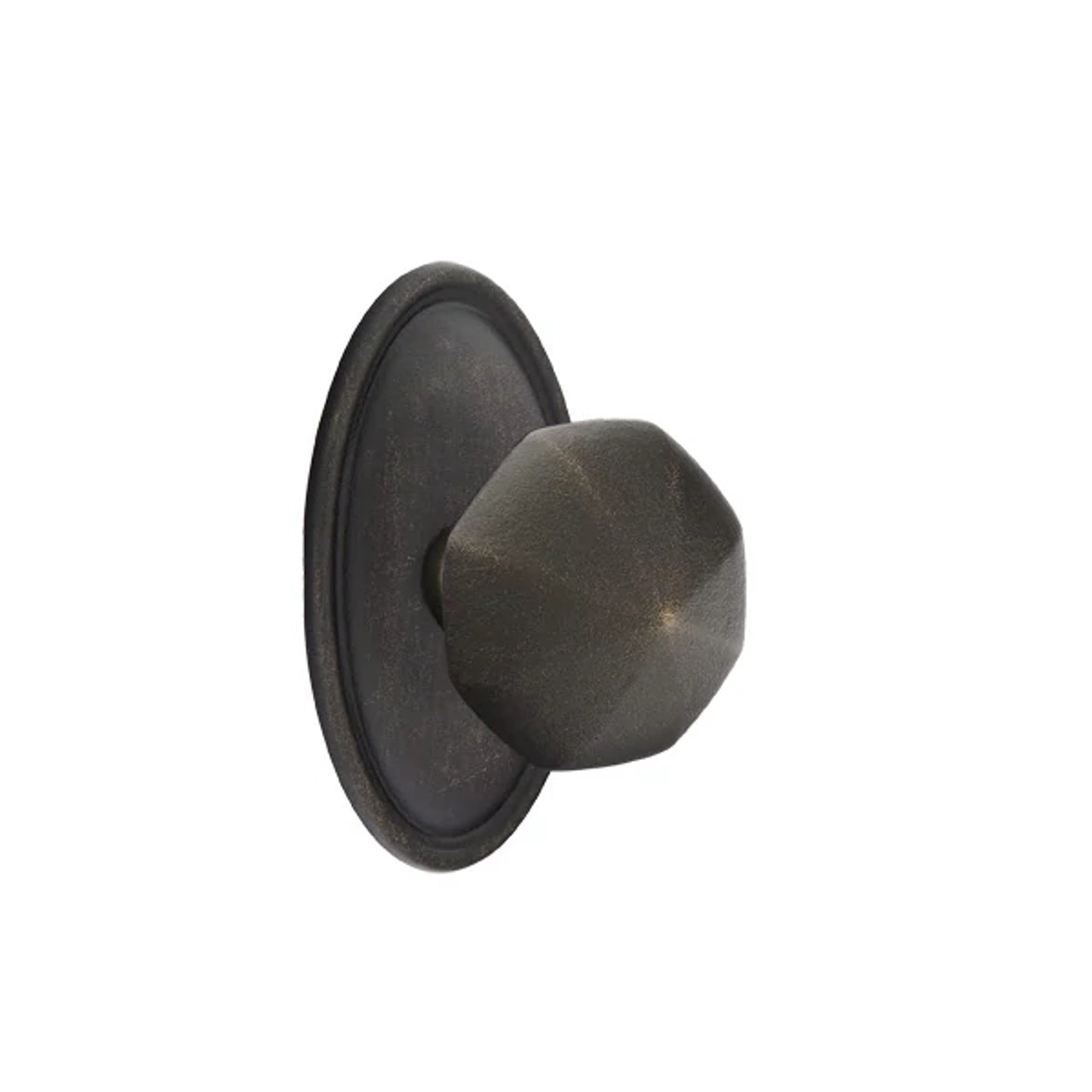 Emtek Bronze Octagon Knob with #14 Rosette in Medium Bronze