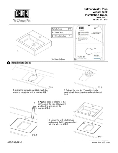 Vivaldi Plus Vessel Sink - Gloss White