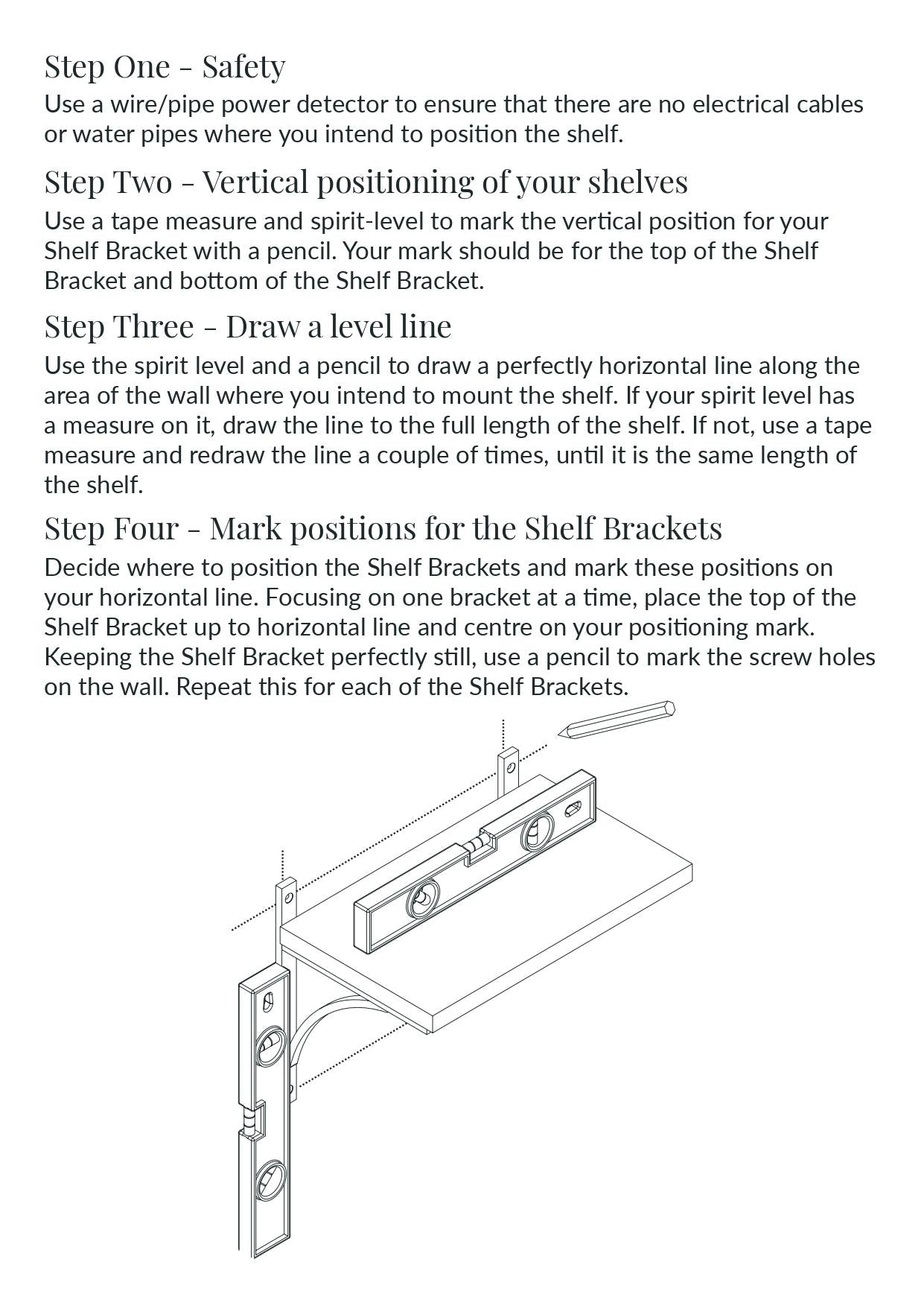 250MM Harborne Brass Shelf Bracket