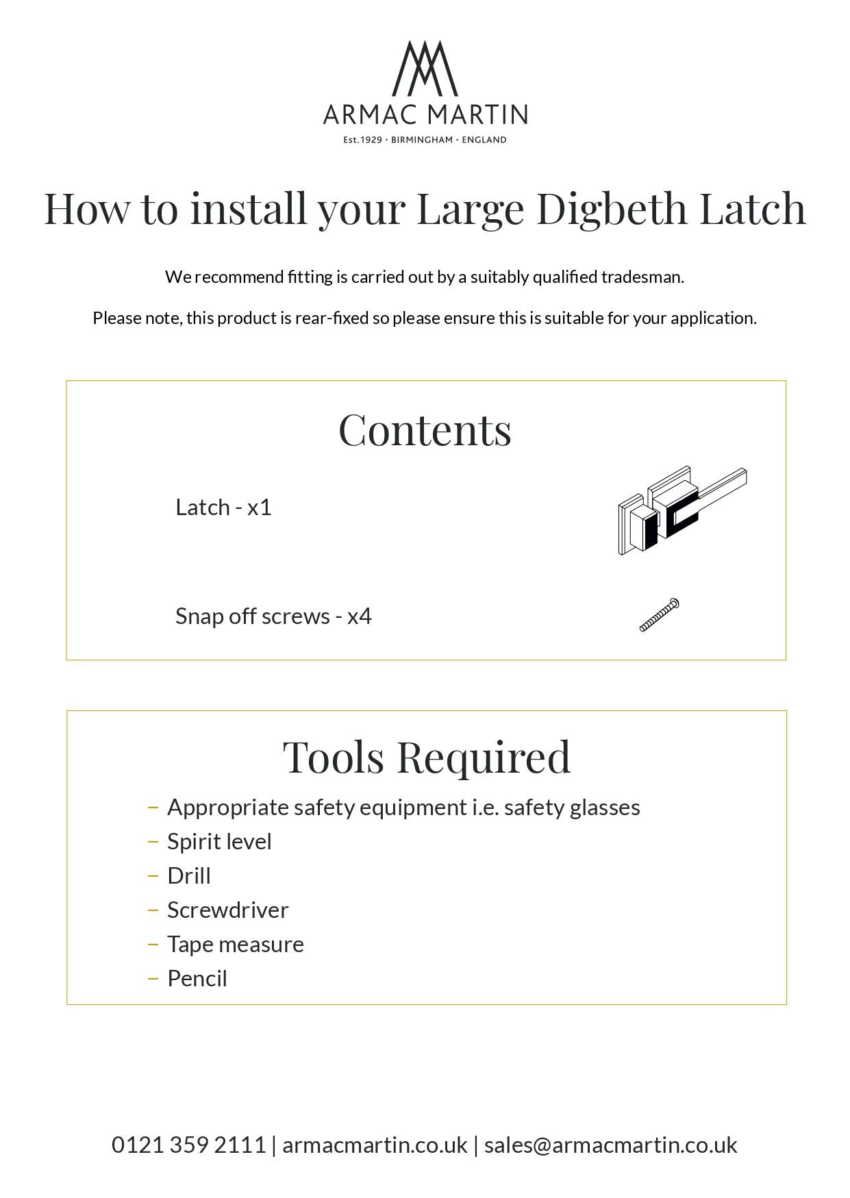 55MM Digbeth Ridged Latch