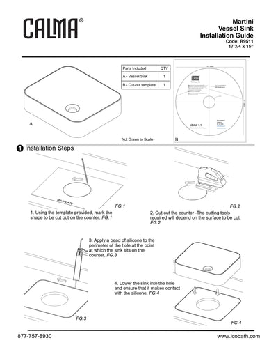 Martini Vessel Sink - Gloss White