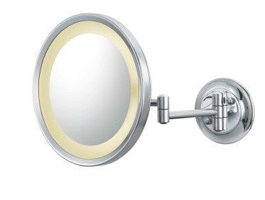 944-2-75HW Single-Sided 5X Round Switchable LED Hardwire Wall Mirror Switchable