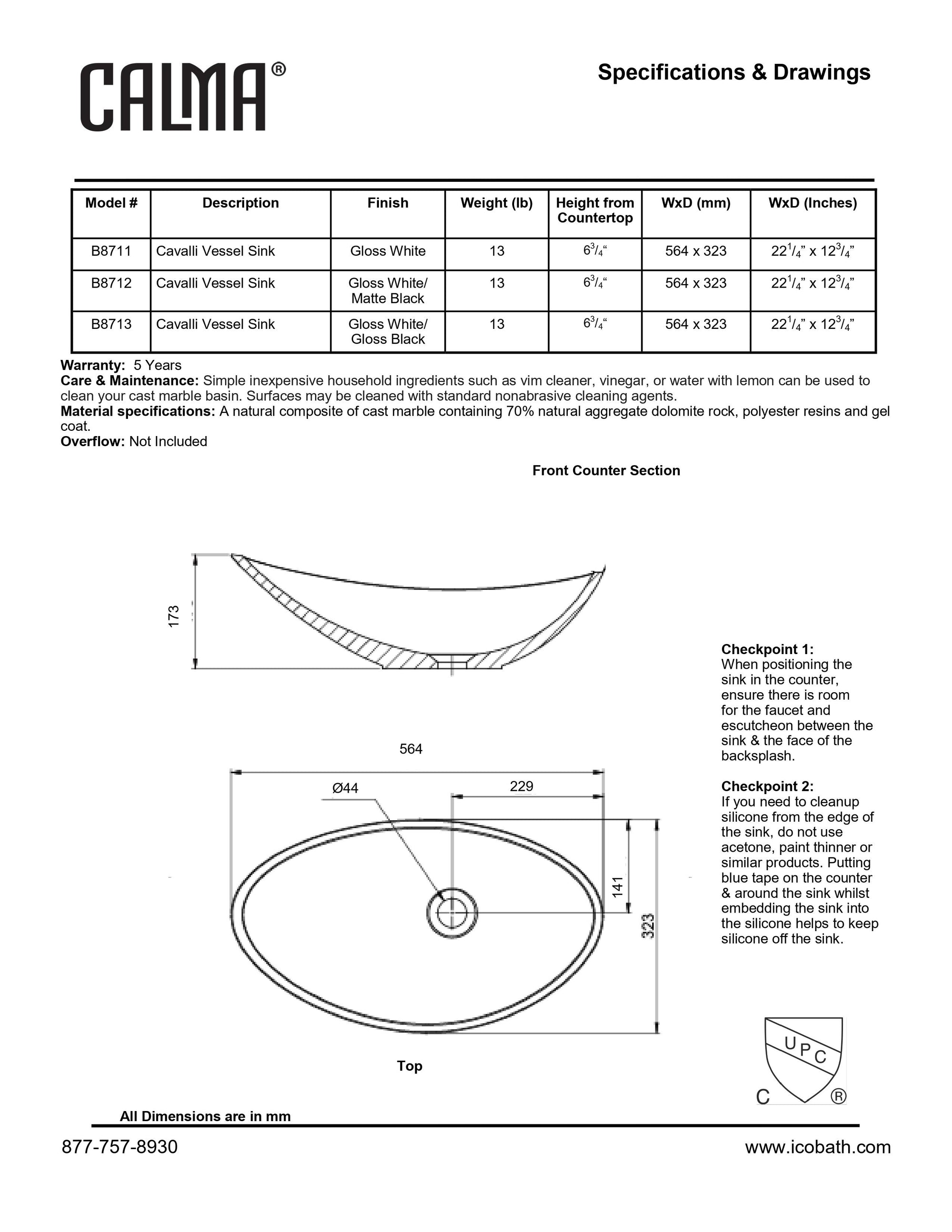 Cavalli Vessel Sink - Gloss White