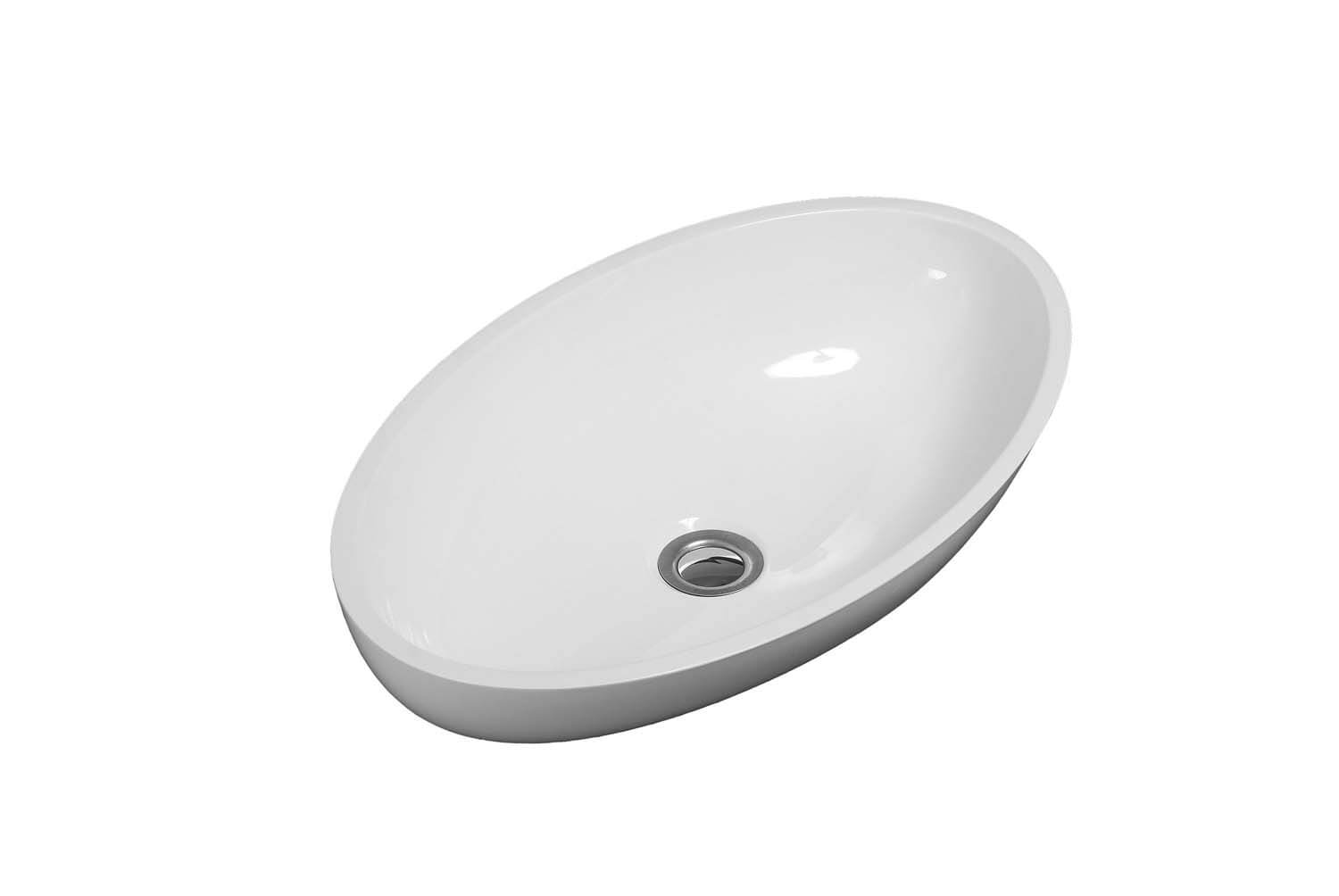 Puccini Vessel Sink - Gloss White