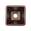 15‚Ä≥ Square Hammered Copper Bar/Prep Sink w/ 3.5‚Ä≥ Drain Opening - Hardware by Design