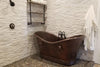 72‚Ä≥ Hammered Copper Double Slipper Bathtub With Rings - Hardware by Design