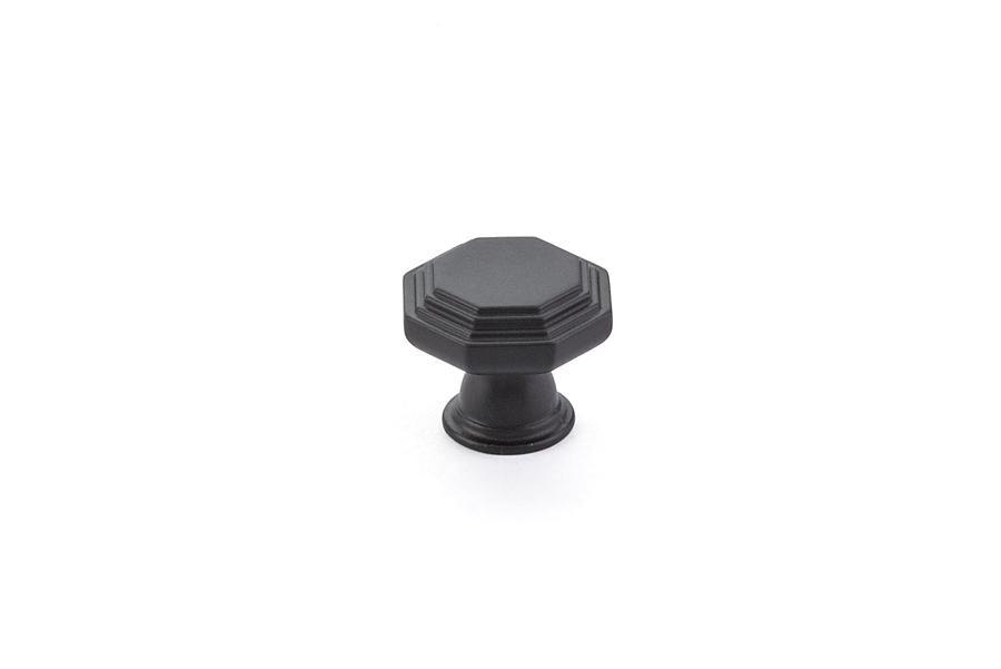 Emtek Midvale 1-1/4" Knob in Flat Black