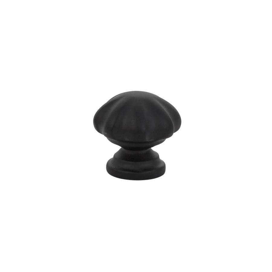 Emtek Melon 1" Knob in Flat Black