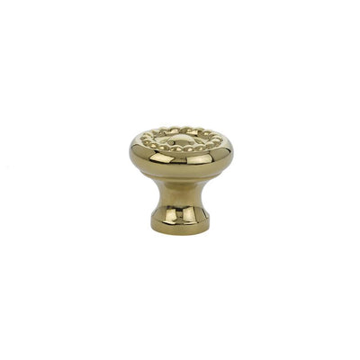 Emtek Rope 1" Knob in Polished Brass