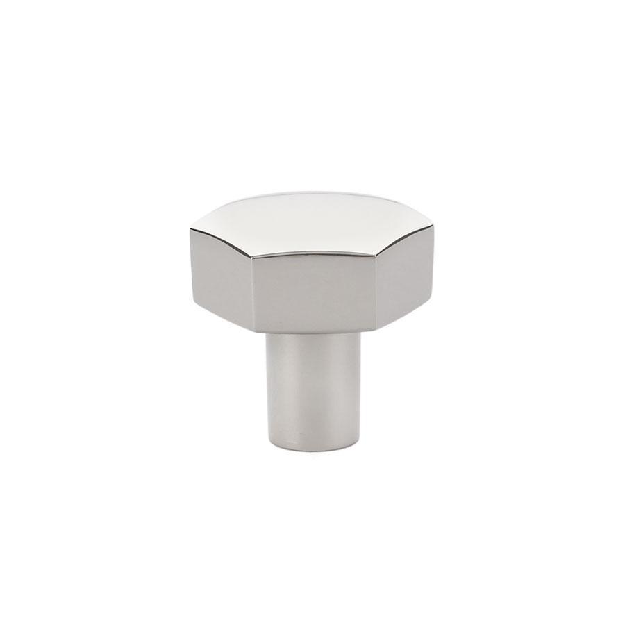 Emtek Mod Hex 1-1/8" Knob in Polished Nickel