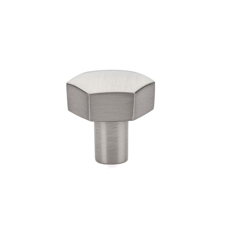 Emtek Mod Hex 1-1/8" Knob in Satin Nickel