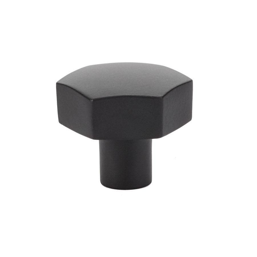 Emtek Mod Hex 1-1/2" Knob in Flat Black