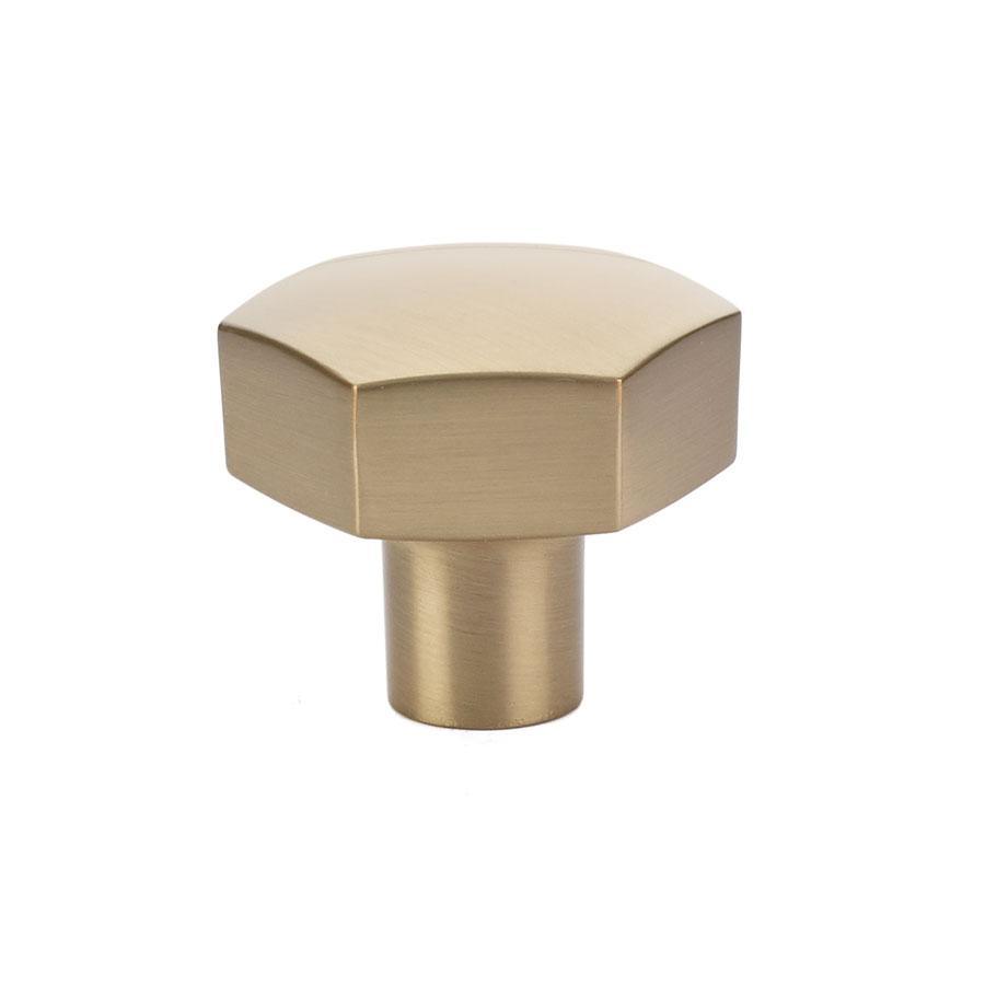 Emtek Mod Hex 1-1/2" Knob in Satin Brass