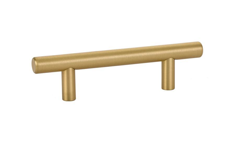 Emtek Bar 3" C-C Pull in Satin Brass