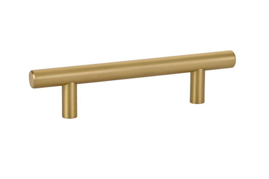 Emtek Bar 3-1/2" C-C Pull in Satin Brass