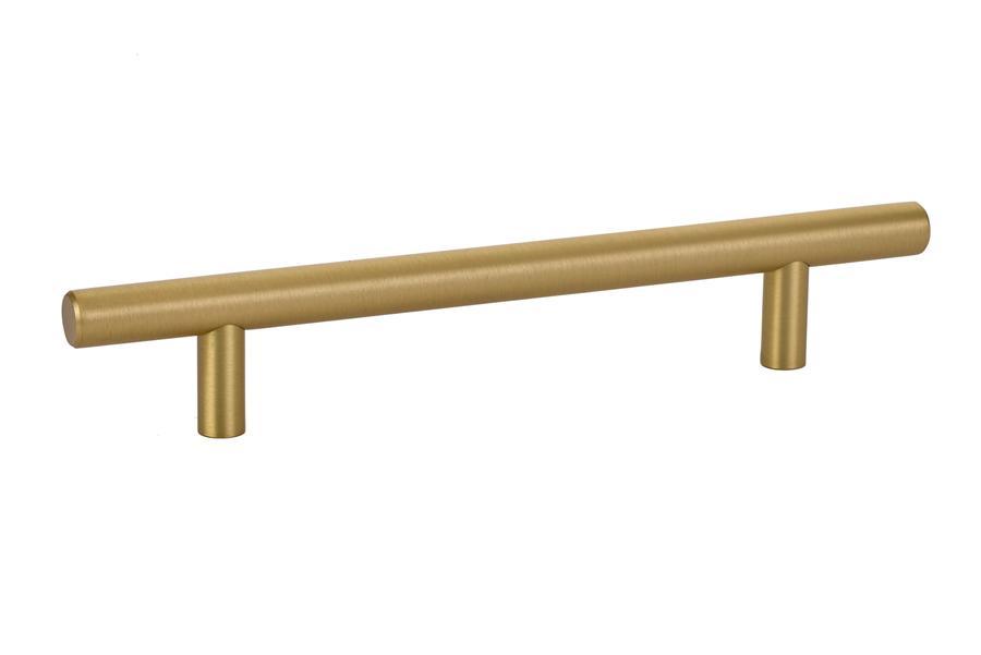 Emtek Bar 5" C-C Pull in Satin Brass
