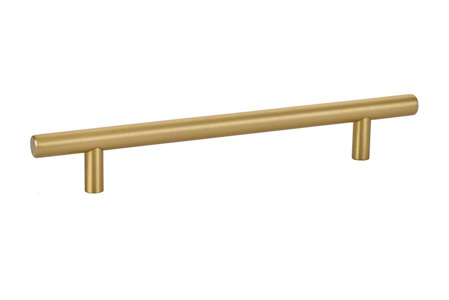 Emtek Bar 6" C-C Pull in Satin Brass