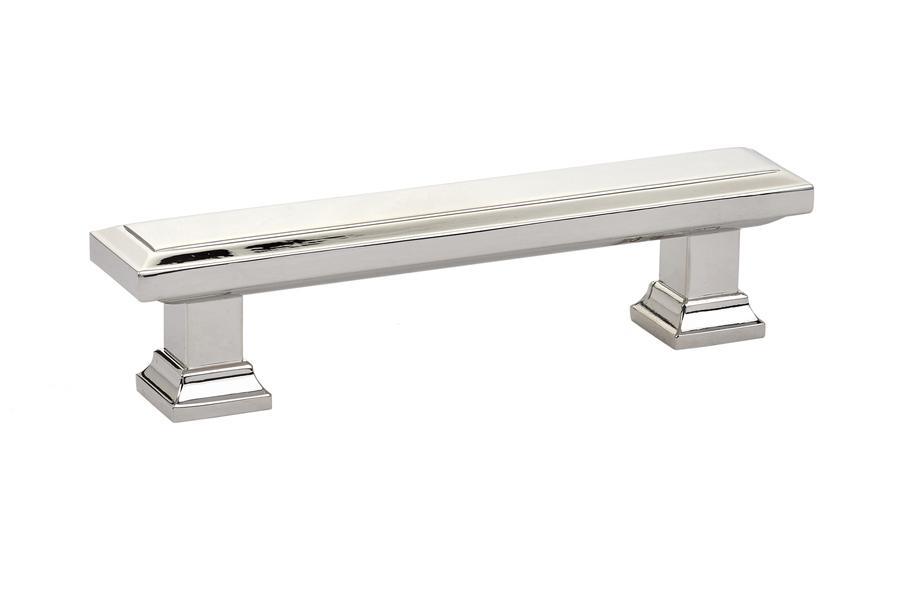 Emtek Geometric 3-1/2" C-C Pull in Polished Nickel