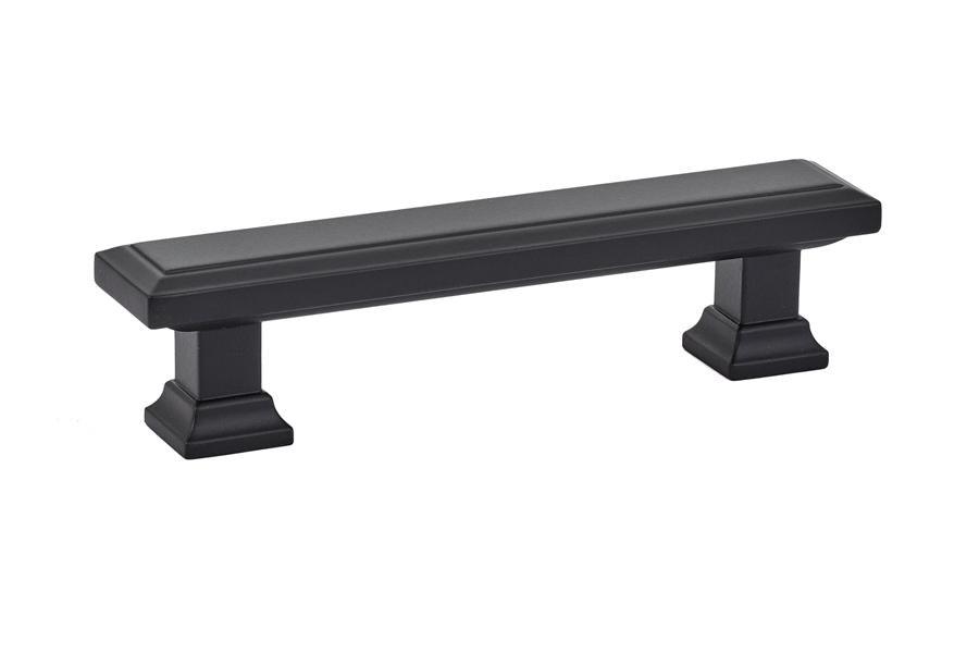 Emtek Geometric 3-1/2" C-C Pull in Flat Black