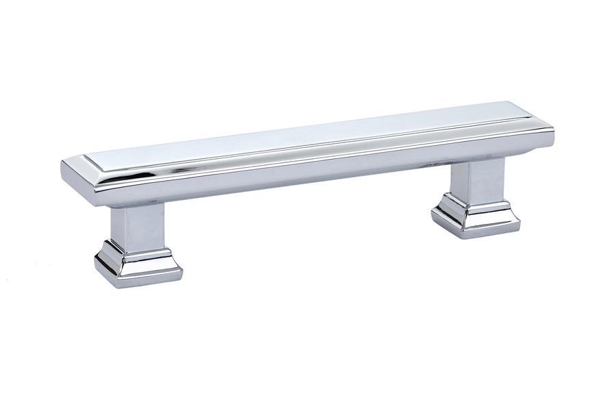 Emtek Geometric 3-1/2" C-C Pull in Polished Chrome