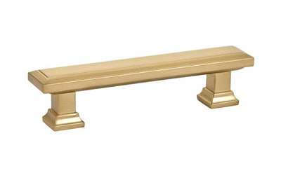Emtek Geometric 3-1/2" C-C Pull in Satin Brass