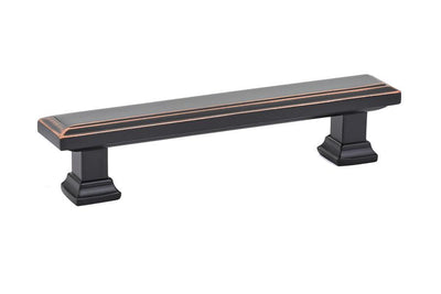 Emtek Geometric 4" C-C Pull in Oil Rubbed Bronze