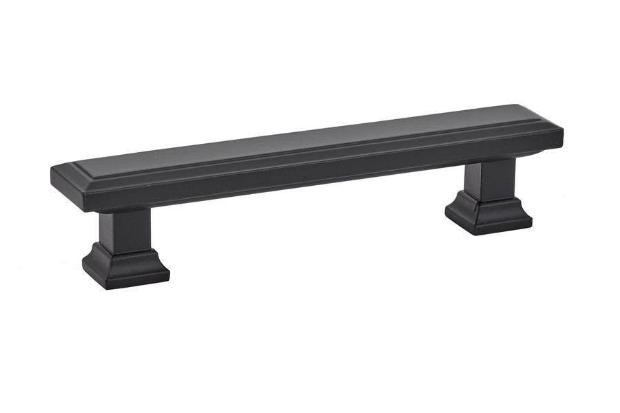 Emtek Geometric 4" C-C Pull in Flat Black