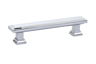 Emtek Geometric 4" C-C Pull in Polished Chrome