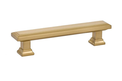 Emtek Geometric 4" C-C Pull in Satin Brass
