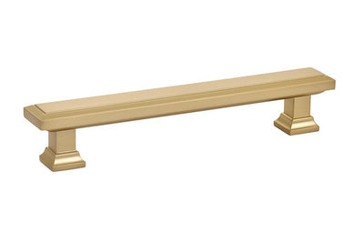 Emtek Geometric 5" C-C Pull in Satin Brass