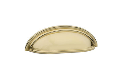 Emtek Cup 3" C-C Cup Pull in Polished Brass
