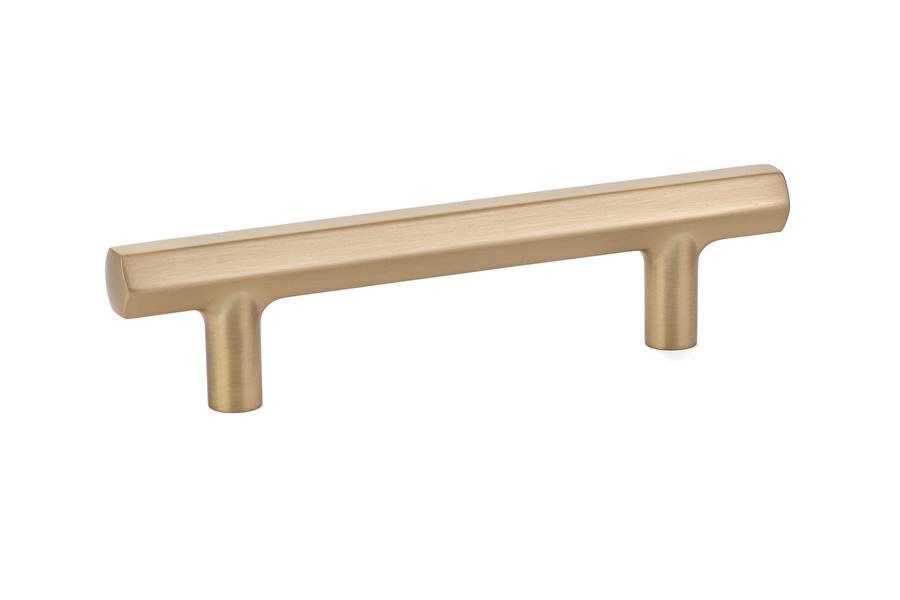 Emtek Mod Hex 3-1/2" C-C Pull in Satin Brass
