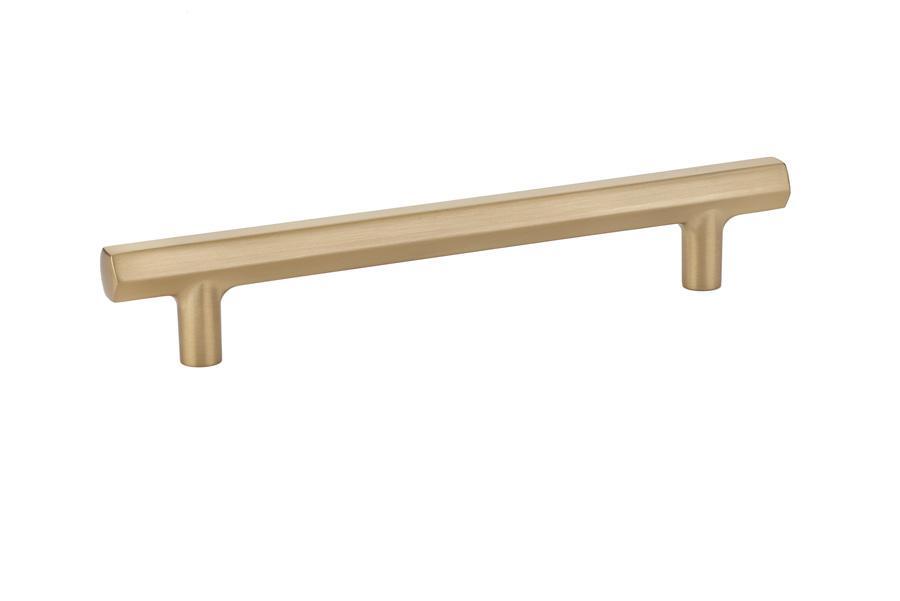 Emtek Mod Hex 6" C-C Pull in Satin Brass