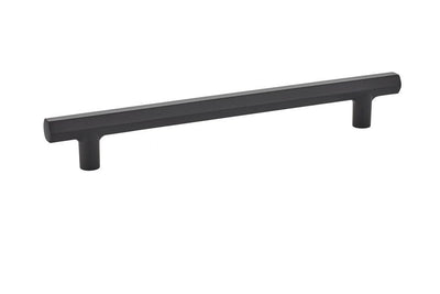 Emtek Mod Hex 8" C-C Pull in Flat Black