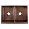 33‚Ä≥ Antique Hammered Copper Apron Front 50/50 Double Basin Kitchen Sink - Hardware by Design