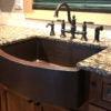 30‚Ä≥ Hammered Copper Rounded Apron Single Basin Kitchen Sink - Hardware by Design
