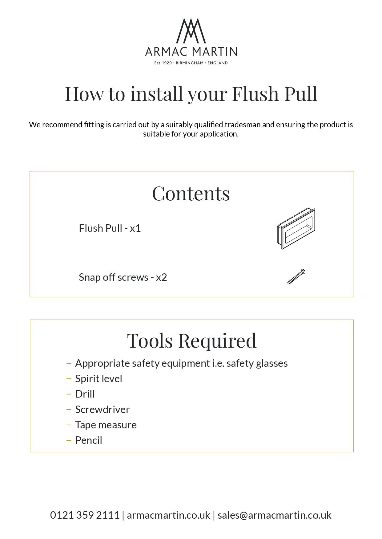 250MM Lyndon Flush Pull
