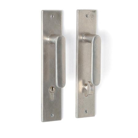 Sun Valley Bronze SVB-CMP-982SL  Contemporary Profile Cylinder Sliding Door Entry Set  2" x 10 1/2"  Shown with L-111 Flat Lever